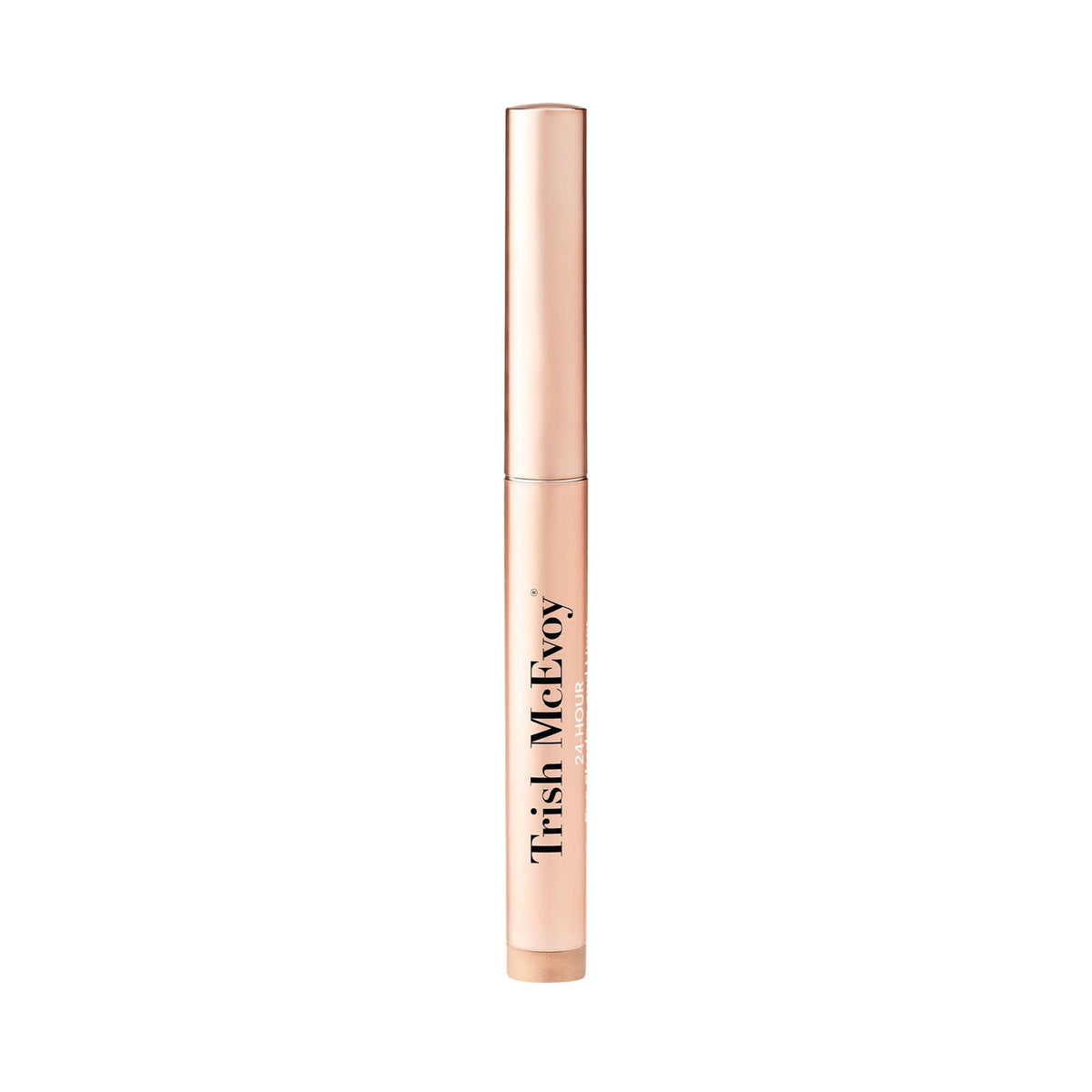 Trish McEvoy Bliss lid closeup displays vibrant crease-proof color