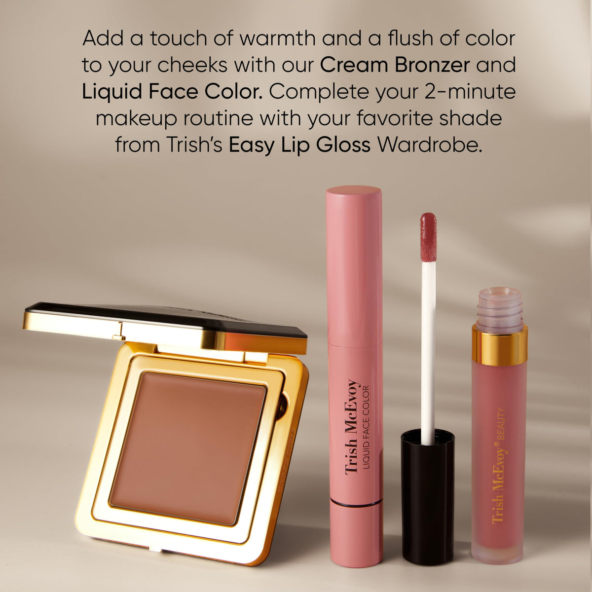 Trish McEvoy Liquid Face Color Glow with light-reflecting sheen enhances radiance