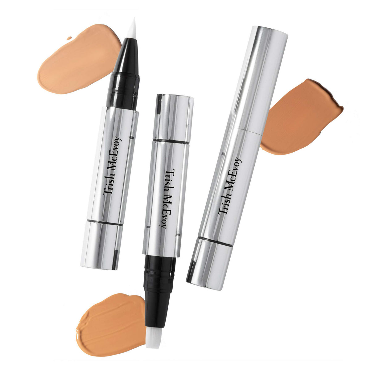 Close-up: Trish McEvoy Shadow Eraser applied for refreshed look.