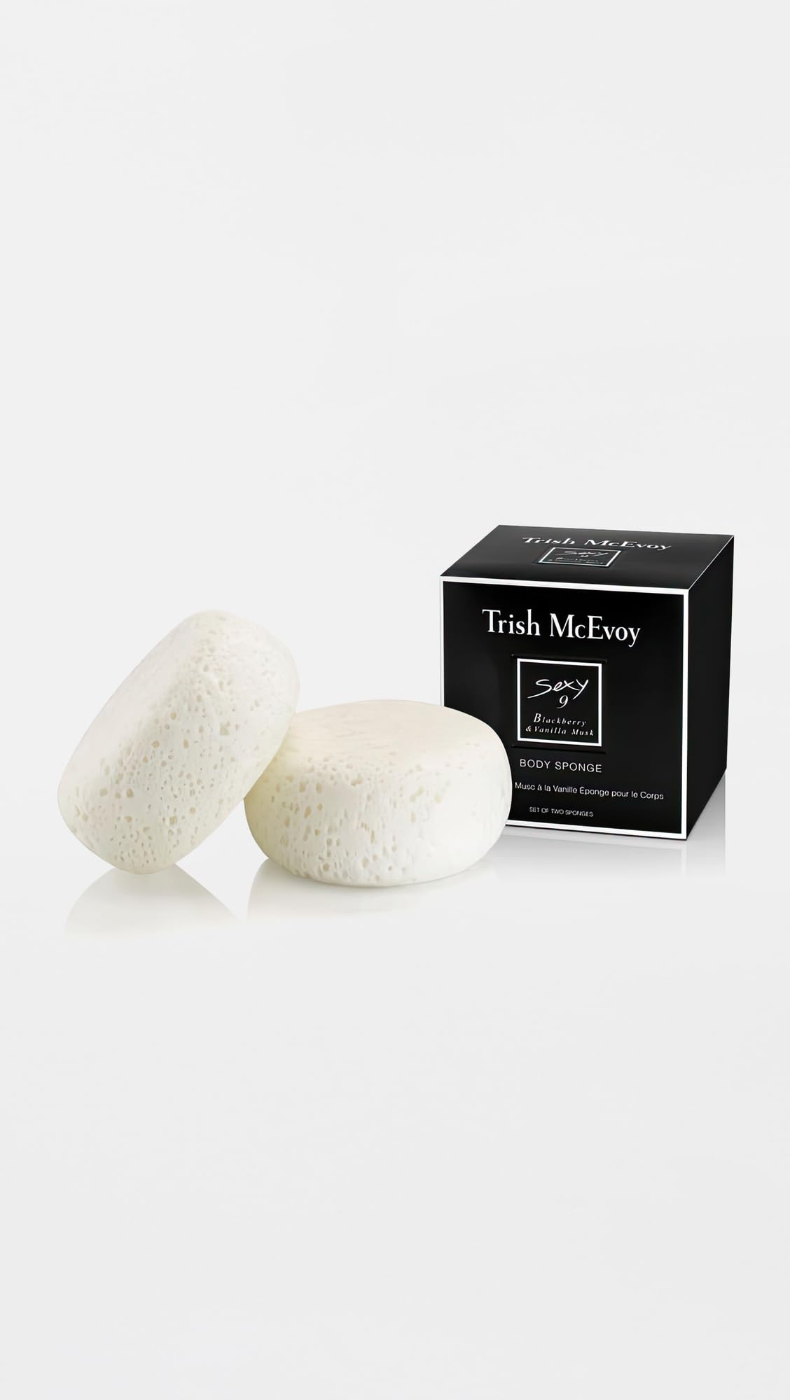 Trish McEvoy sponge nourishes skin with vitamin E and shea butter.