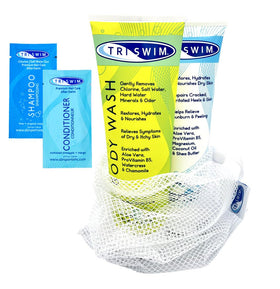 TRISWIM chlorine removal body wash bottle for post-swim cleansing and chlorine removal