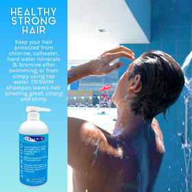 TRISWIM chlorine removal shampoo color-safe formula preserves color vibrancy