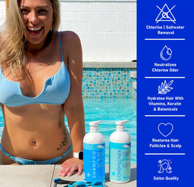 TRISWIM removes green tint from copper in pool water