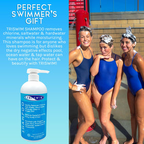 TRISWIM lime mango scent post-swim refreshes and nourishes hair