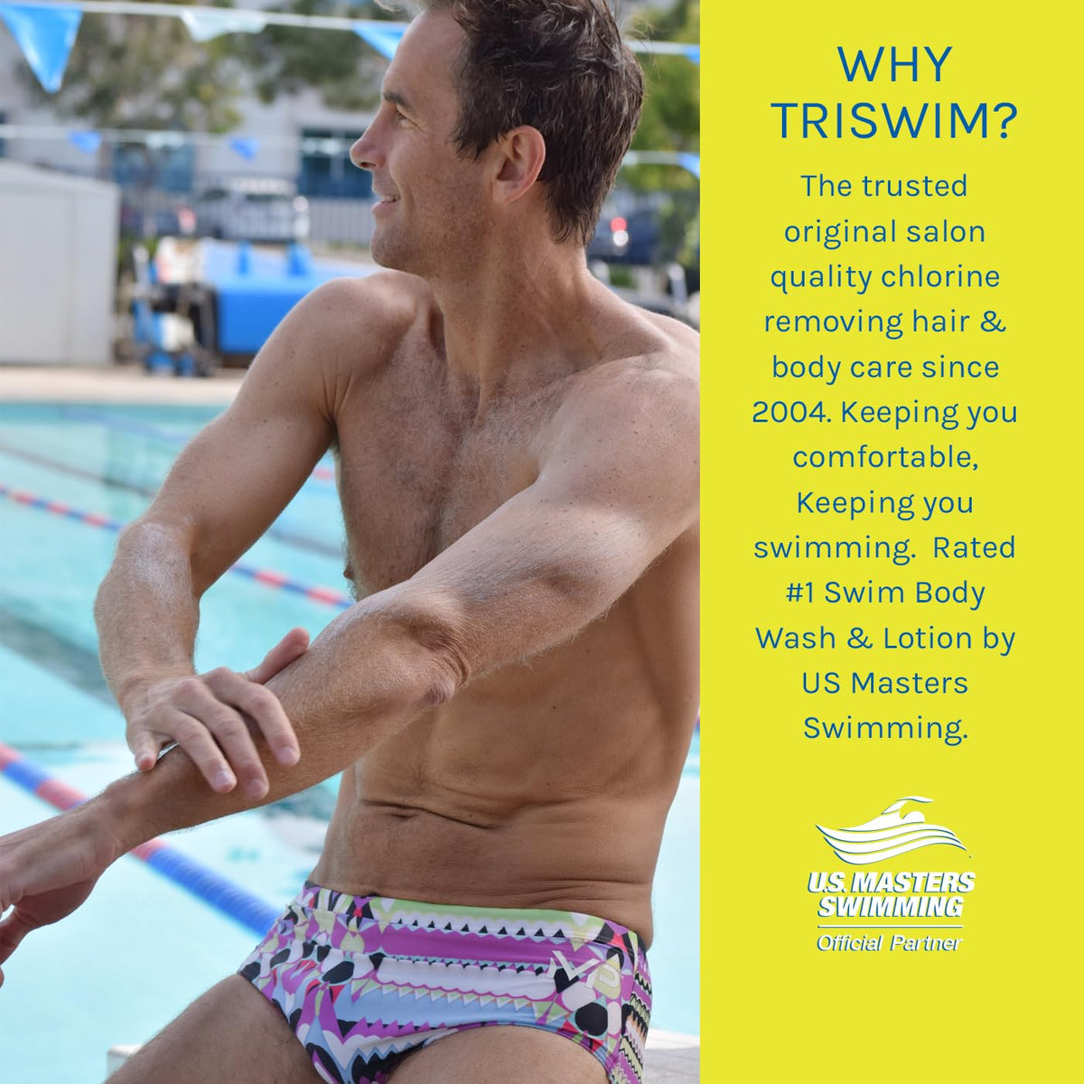 TRISWIM ingredients highlight soothing aloe vera, shea butter, and coconut oil