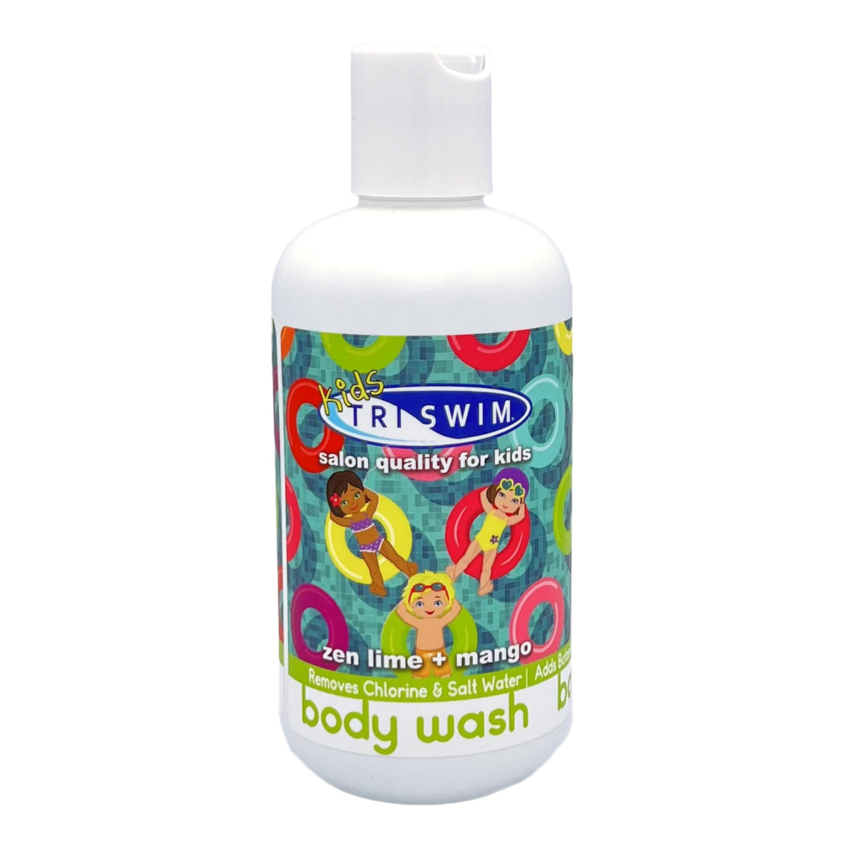 TRISWIM Kids body wash fragrance Zen Lime Mango for a refreshing scent.