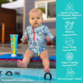 TRISWIM Kids Swim Suds sweet watermelon scent makes bath time refreshing.