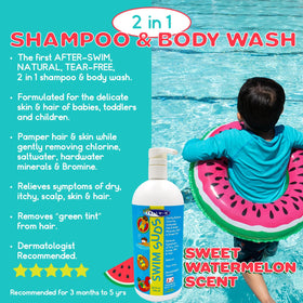 TRISWIM Kids Swim Suds watermelon scent makes bath time enjoyable