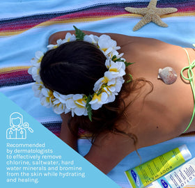 TRISWIM post-swim scene showing refreshed skin after pool time
