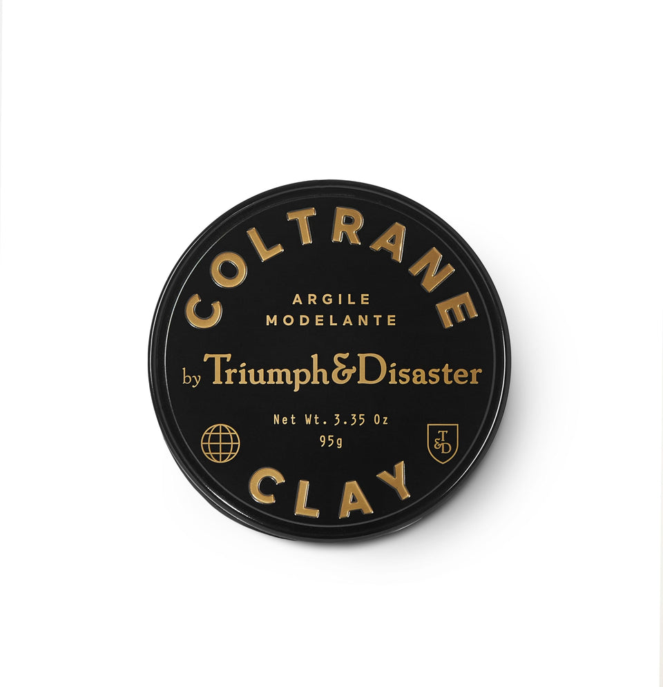 TRIUMPH & DISASTER Coltrane hair clay jar front for everyday textured styling