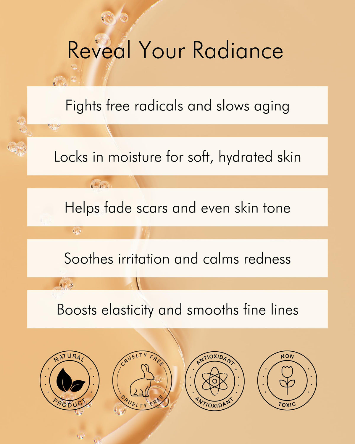 Tropical Holistic Vitamin E Oil body moisturizer for soft skin.