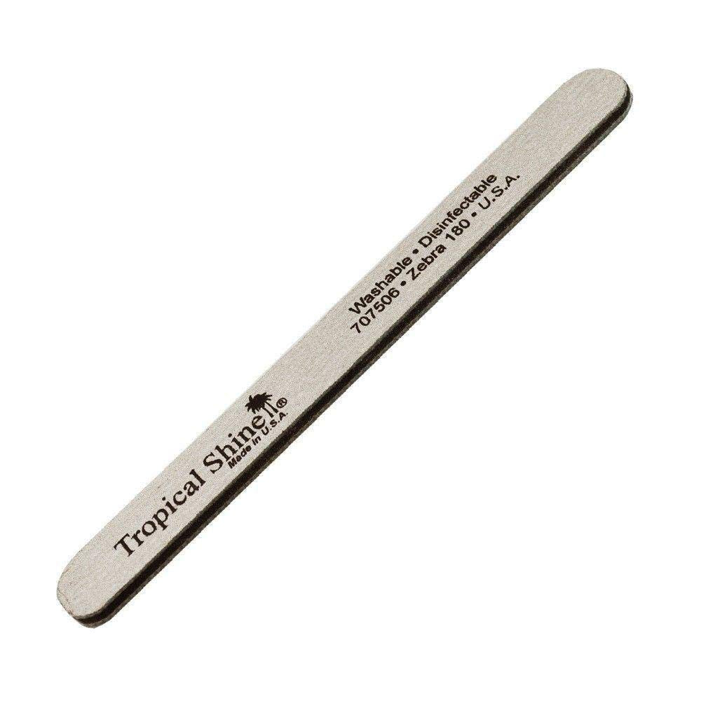 Tropical Shine Zebra Nail File, washable and disinfectable, double-sided 180/180 grit