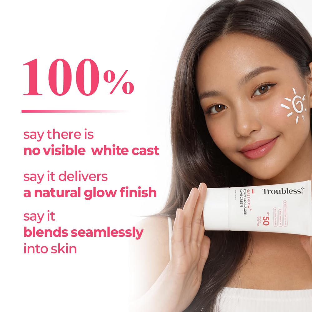 Troubless Glass Glow SPF 50 vegan and cruelty-free packaging highlighted