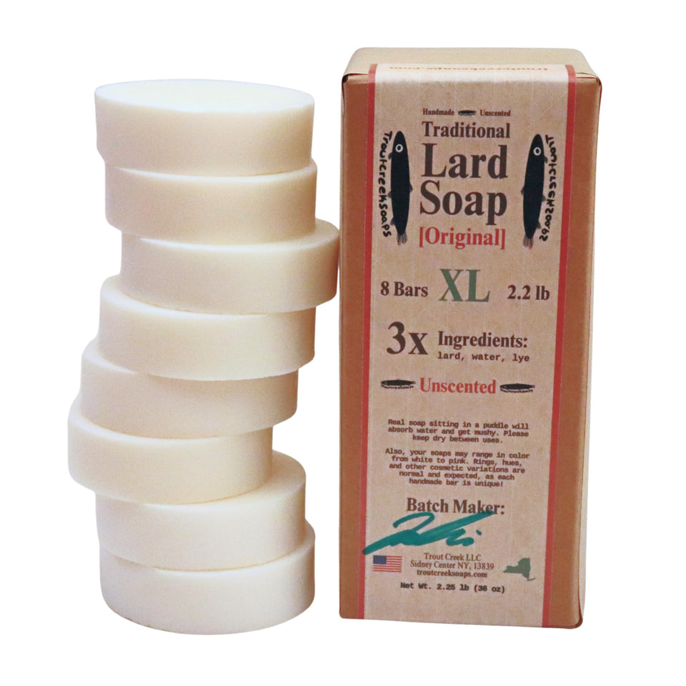 troutcreeksoaps traditional lard soap bars – durable, creamy lather for everyday use