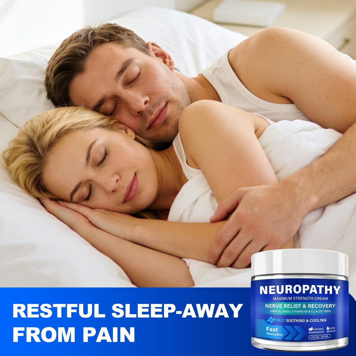 TRPLKJE Neuropathy Cream absorbs quickly with no greasy feel.