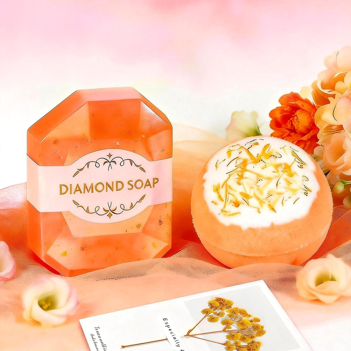 TRSILLE orange spa gift heart-shaped box highlights premium packaging