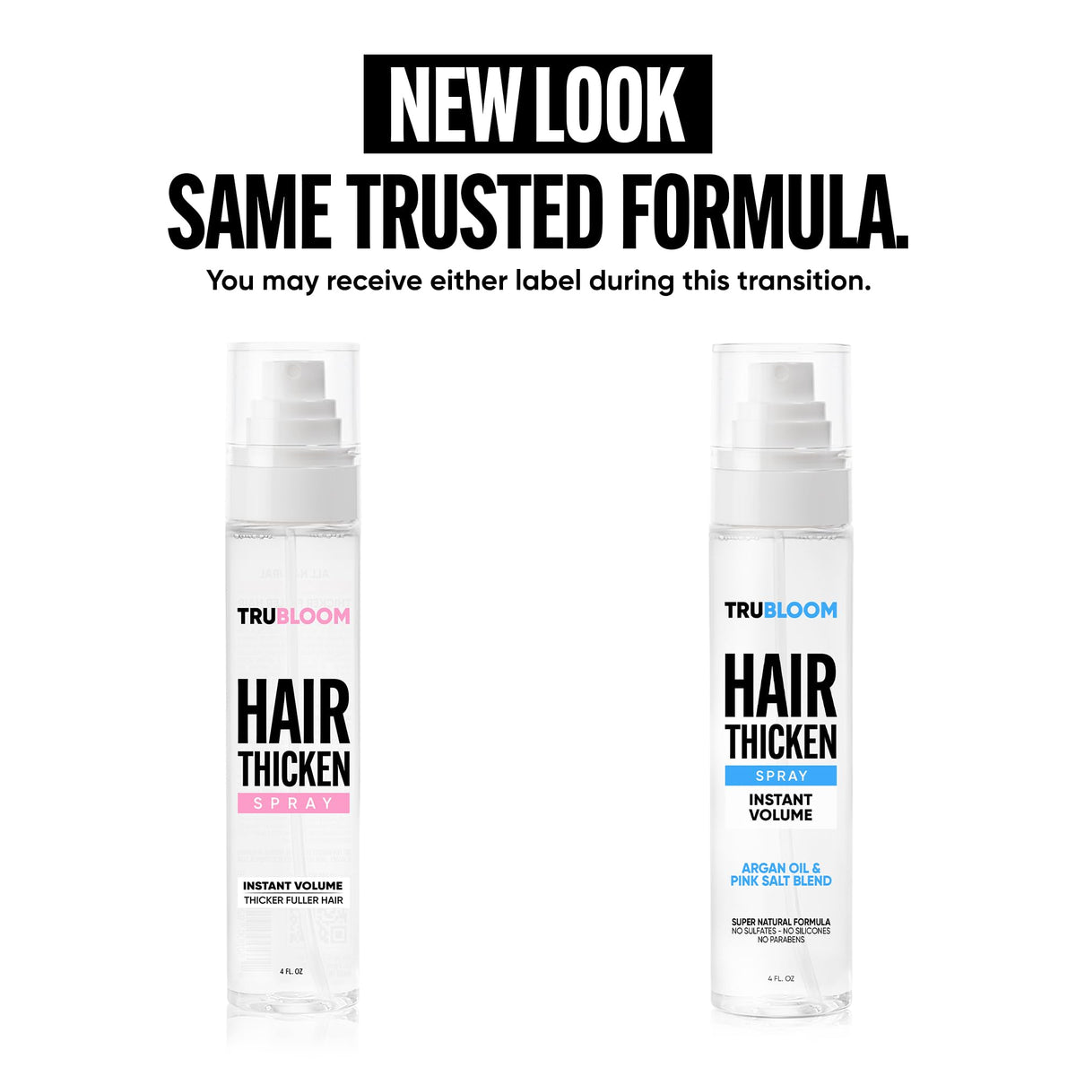 TRU BLOOM volume spray on fine hair for lightweight lift