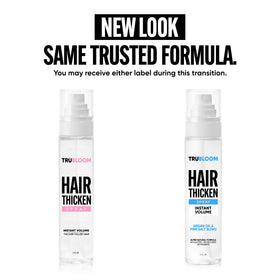 TRU BLOOM volume spray on fine hair for lightweight lift