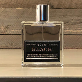 1956 Black bottle back shows minimalist branding and durable design