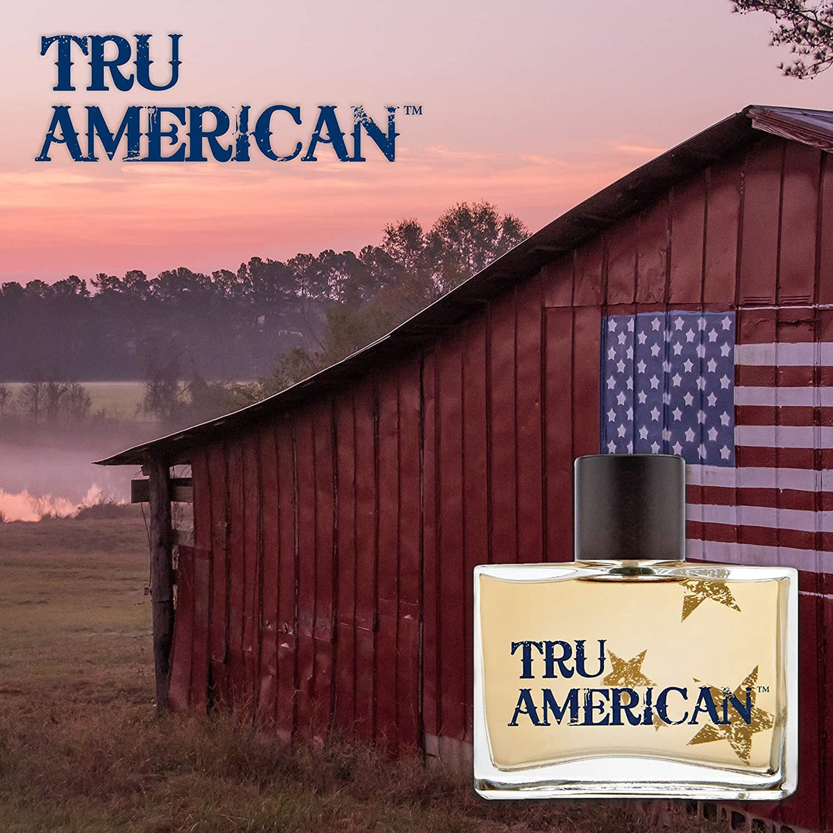 Gift-ready packaging for Tru Fragrance Beauty American Men's Cologne appeals to gift buyers.