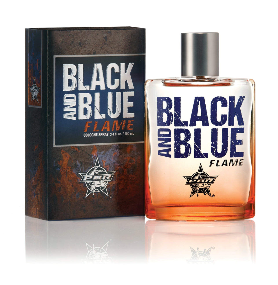 Tru Fragrance Beauty PBR Black and Blue Flame bottle shows a fresh, everyday-ready scent.