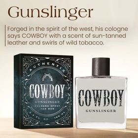 Tru Fragrance Beauty Tru Western Gunslinger bottle cap close-up, premium packaging.