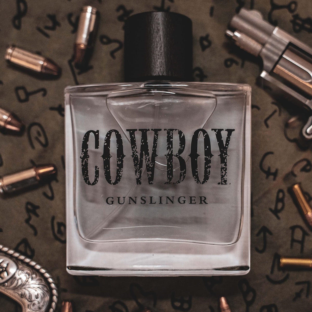 Tru Fragrance Beauty Tru Western Gunslinger tobacco dry-down, lasting warmth.