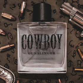 Tru Fragrance Beauty Tru Western Gunslinger tobacco dry-down, lasting warmth.