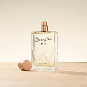 Tru Western Wrangler 1947 bottle side angle suggesting versatile day-to-night scent