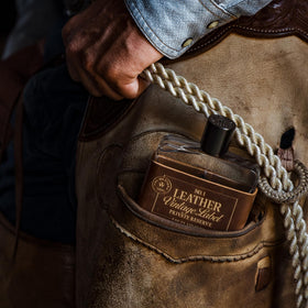 Tru Fragrance Leather No. 1 clementine note detail highlighting fresh, citrus-forward vibrancy.