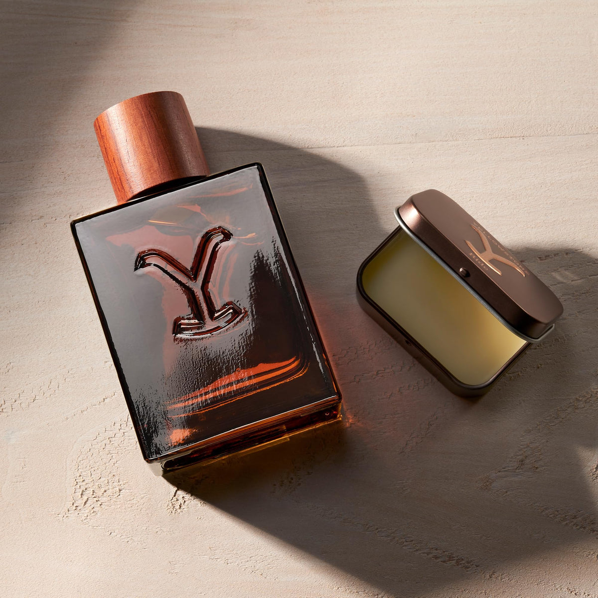 Solid cologne application gently on pulse points.