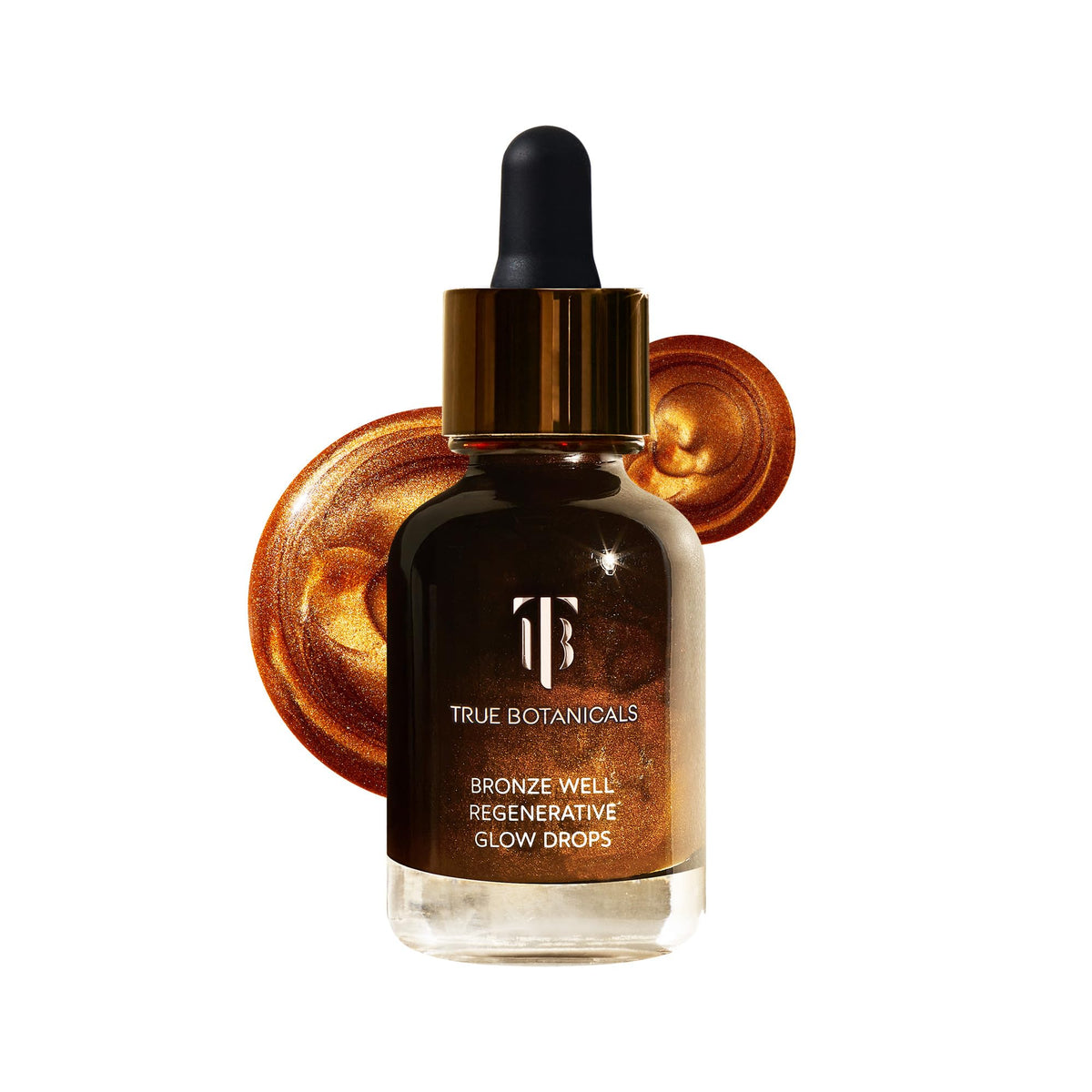 True Botanicals Bronze Well Regenerative Glow Drops bottle with dropper for a natural bronzing glow.