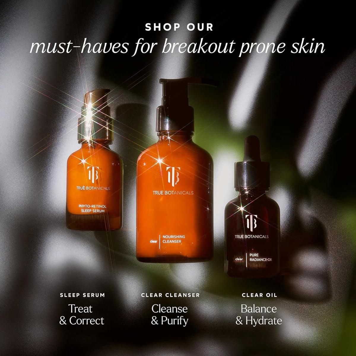 True Botanicals packaging emphasizing sustainable, premium skincare.
