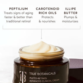 Phyto-Retinol Advanced Cream label emphasizes clean vegan hypoallergenic formulation