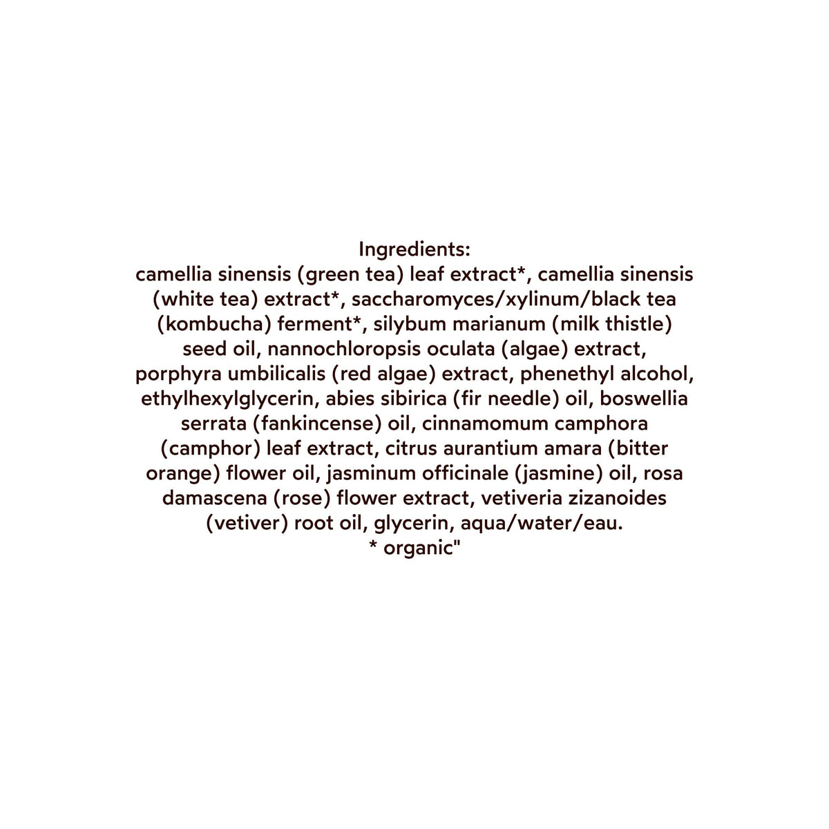 True Botanicals Renew Nutrient Mist ingredients closeup highlighting antioxidants and kombucha