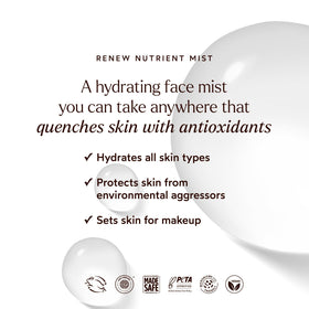 True Botanicals Renew Nutrient Mist mist-dispense demonstrates easy facial refresh