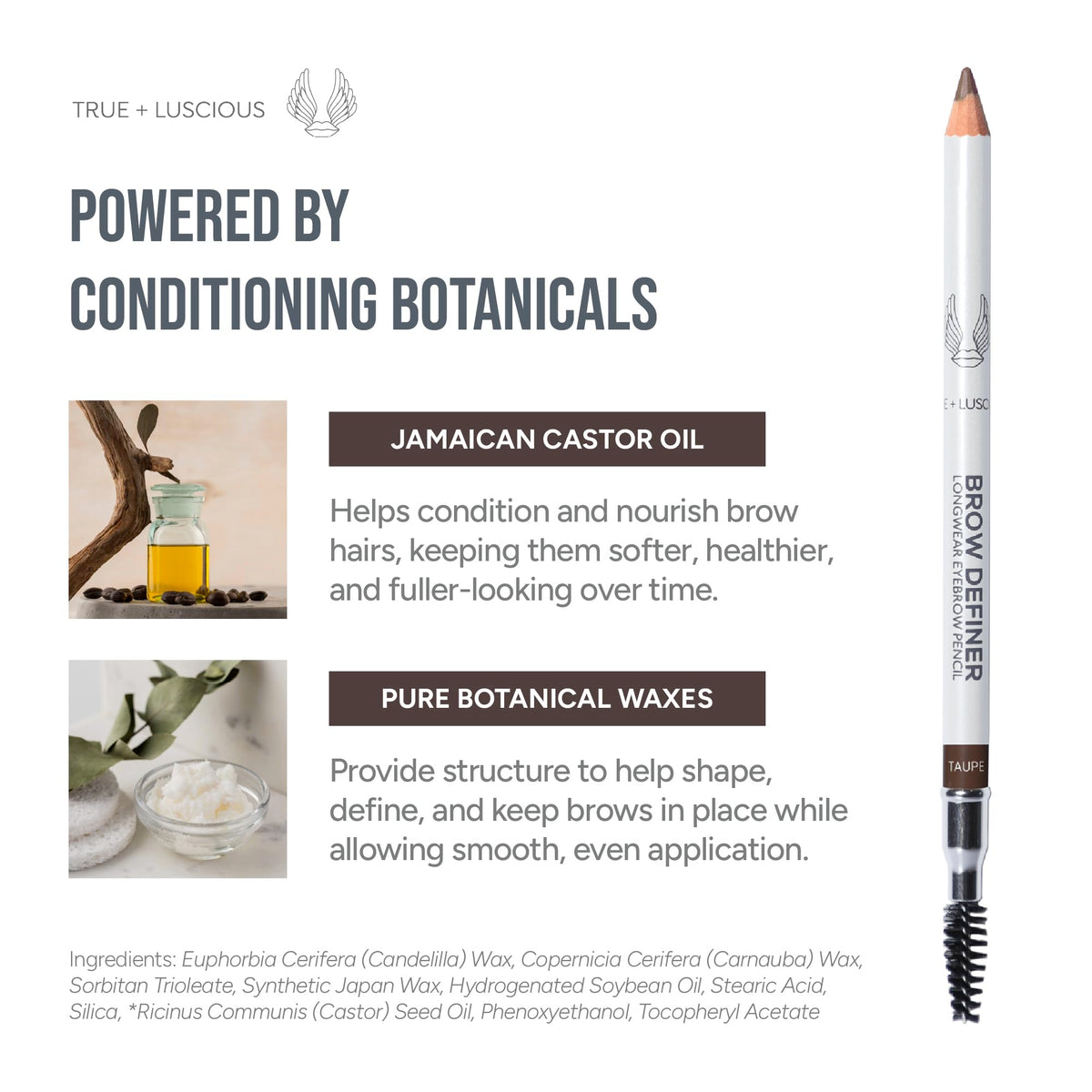 True Luscious Brow Definer Pencil Blonde long-wear; sweat-proof and smudge-proof design.