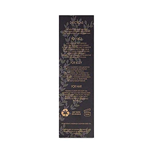 True Moringa Oil 30ml glass bottle ready for daily care.
