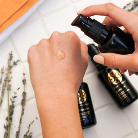 Close-up of True Moringa Oil absorbed into skin for a soft finish.