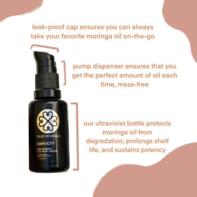 True Moringa Oil on scalp demonstrates balanced oiliness and nourishment.