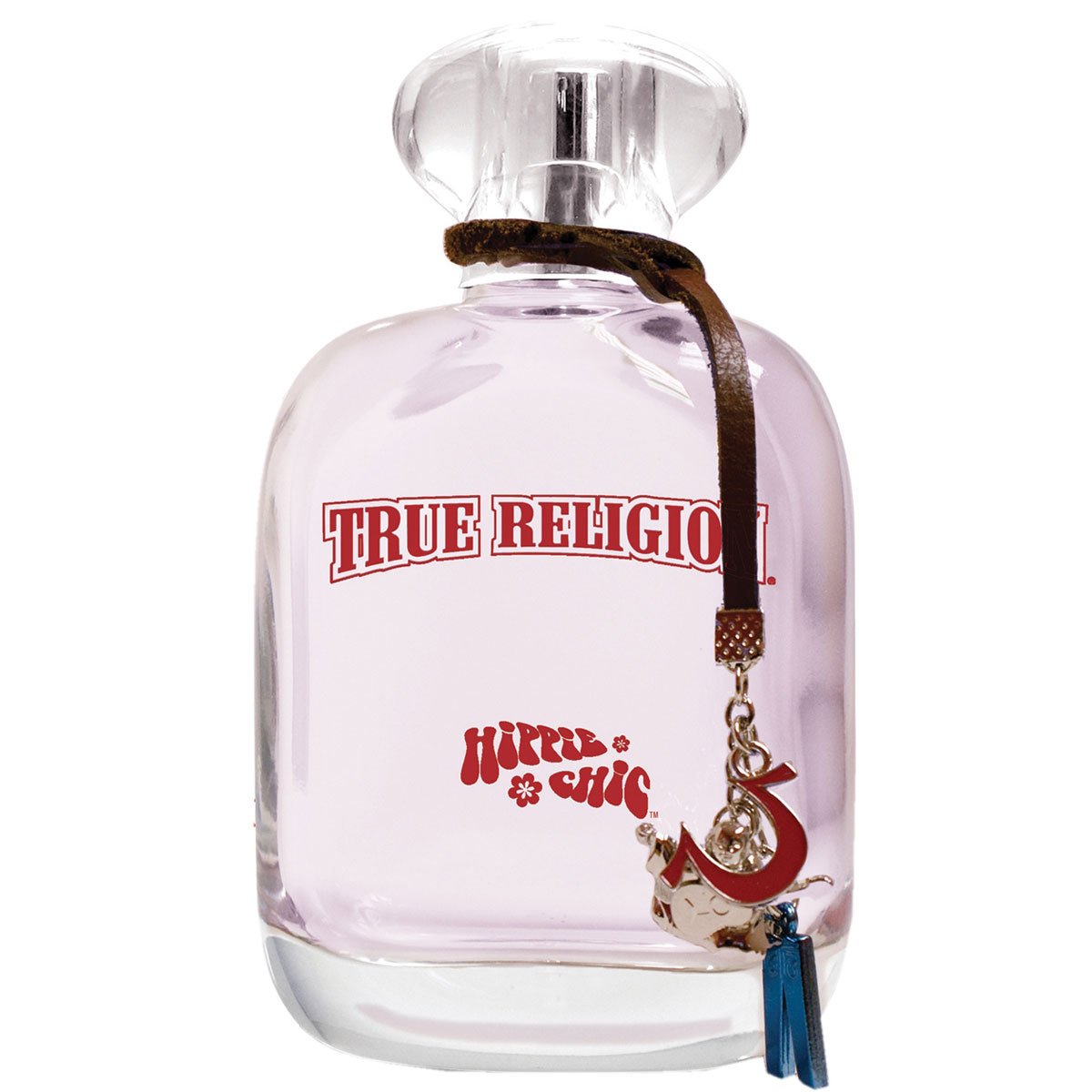 True Religion Hippie Chic bottle back view signals versatile scent for daily wear.