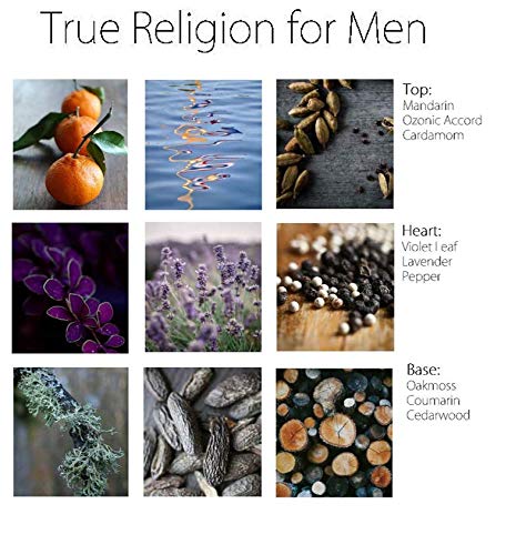 True Religion for Men packaging detail shows premium design ideal for gifting.