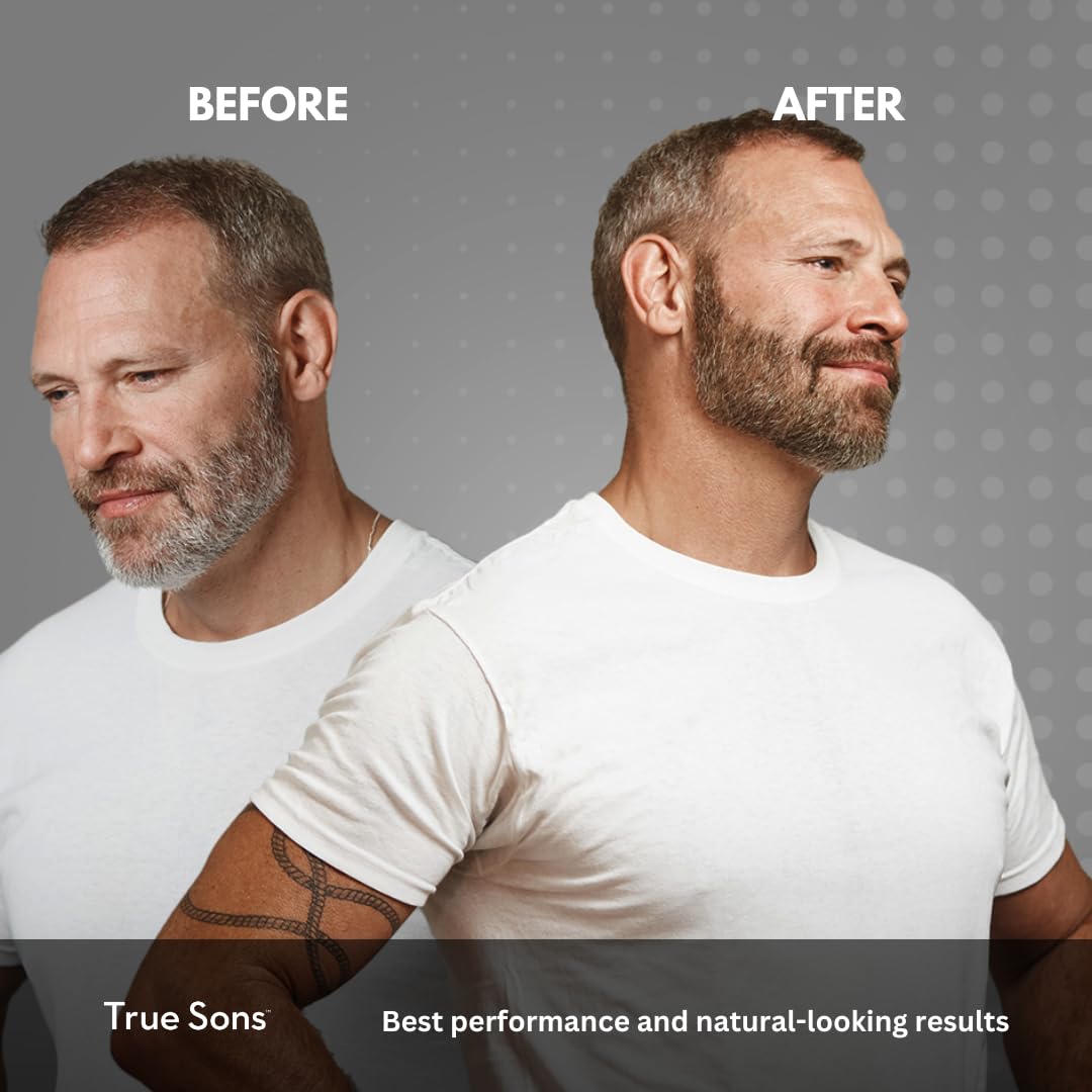 True Sons Hair Dye Foam kit demonstrates 45 degree dispensing for clean application