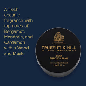 Truefitt & Hill 1805 fragrance profile highlighting oceanic notes.