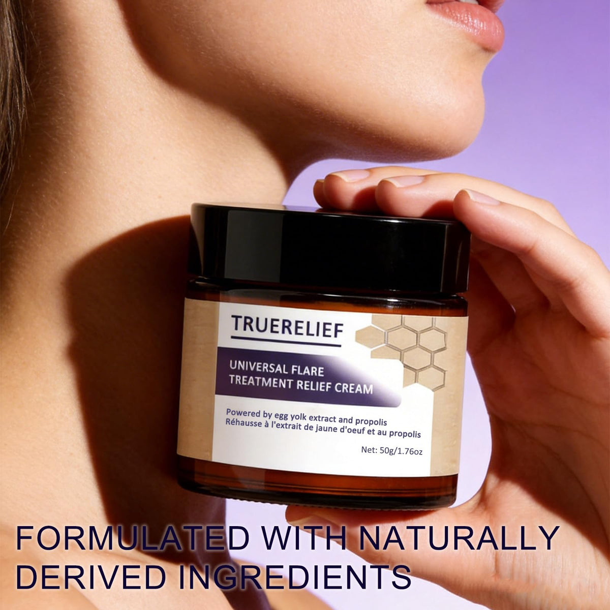 TRUERELIEF daily use scene in bathroom with salve