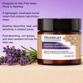 TRUERELIEF soothing salve jar closeup shows creamy texture for easy application