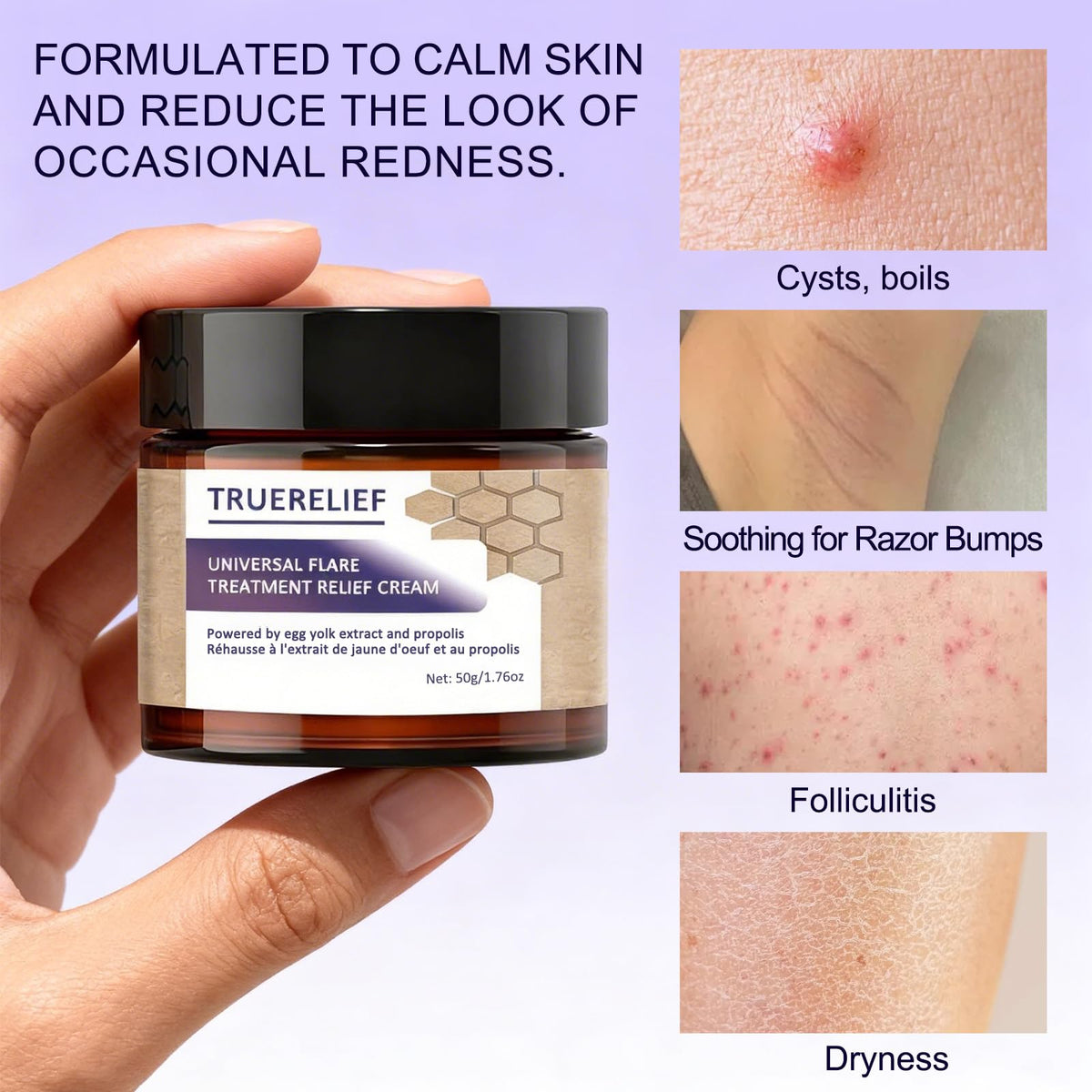 TRUERELIEF natural soothing salve packaging shot for daily convenience