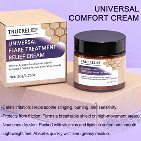 TRUERELIEF soothing salve cream swatch demonstrates rich texture for targeted relief