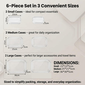 TRUEVALE medium clear shell case ideal for cables and chargers on the go