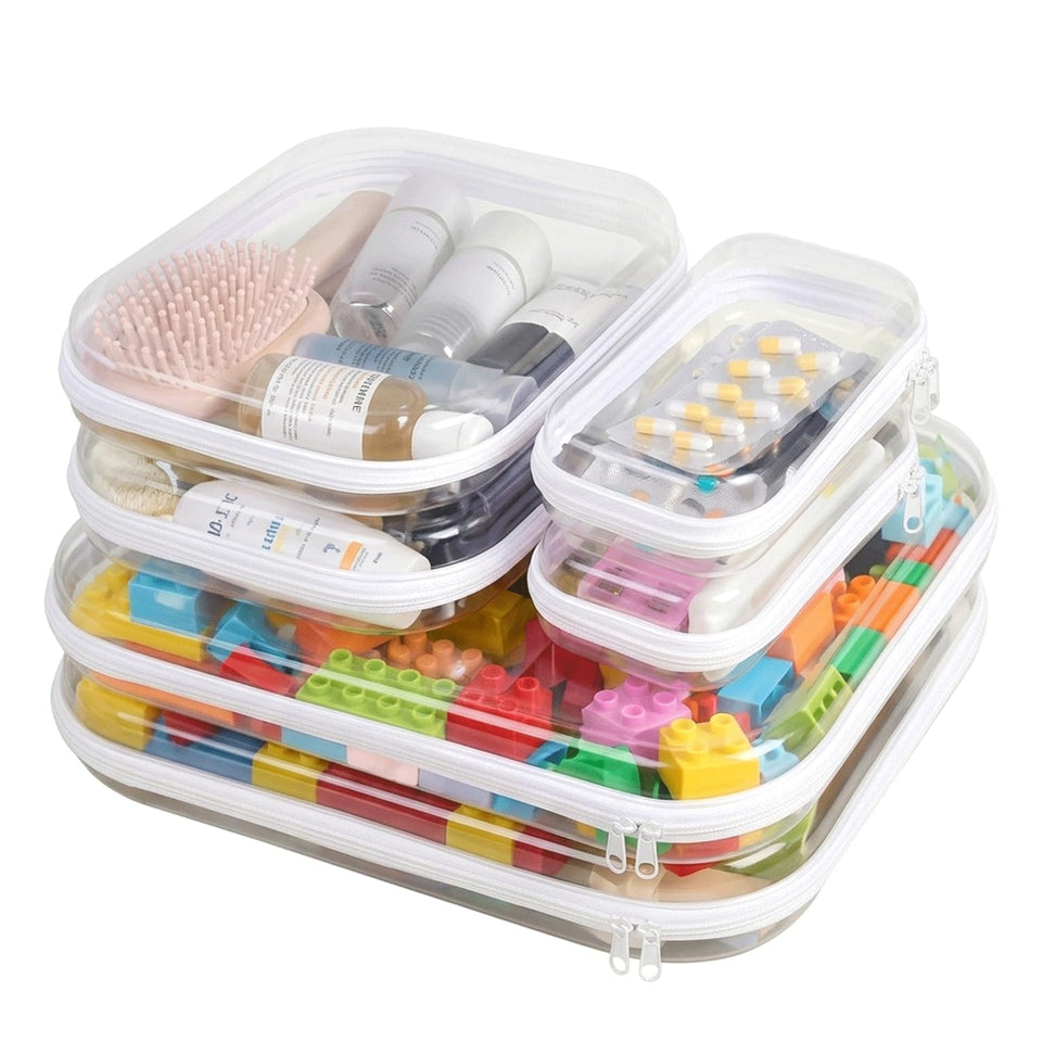 TRUEVALE 6-pack clear shell small case for quick access to small items